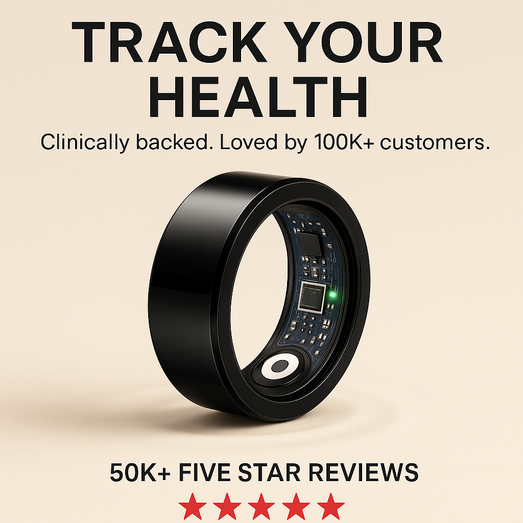 Lyftin Smart Ring Health Tracker for Men Women - IP68 Waterproof Fitness Ring with Sleep Tracker/Heart Rate/Blood Oxygen/Steps/Distance/Calories, Air Shutter, Charging Case up to 7-Day